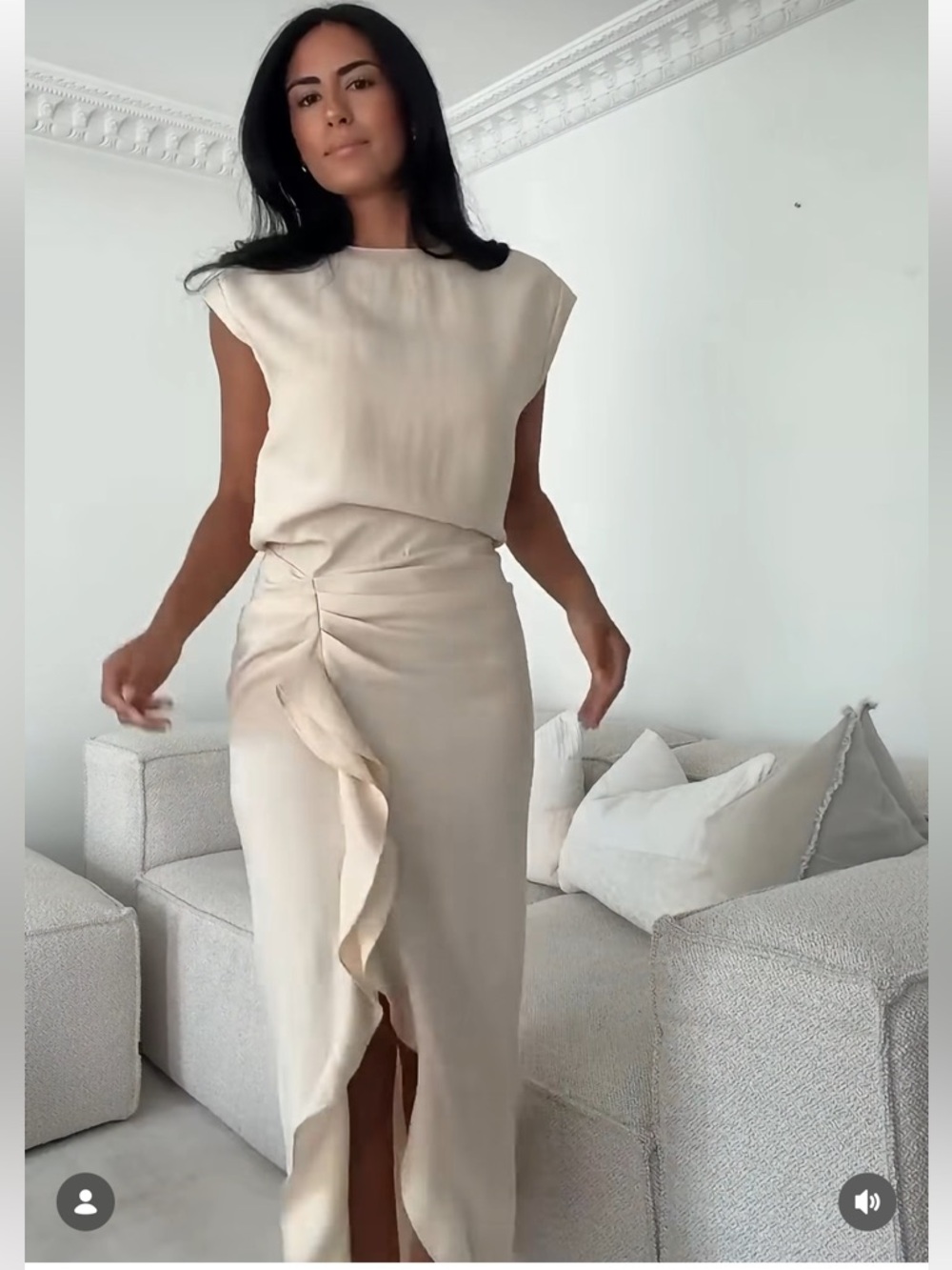 ZARA ZW COLLECTION NWT Draped MIDI Dress